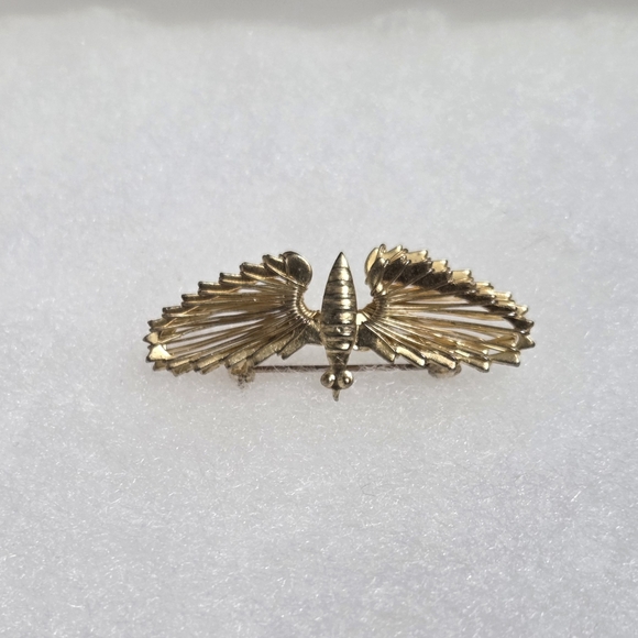Source Unknown Jewelry - Gold Winged Moth Brooch